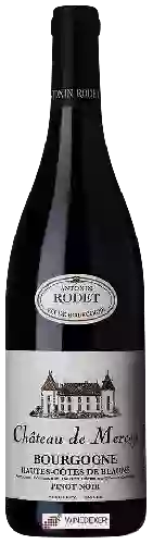 Wijnmakerij Antonin Rodet - Château de Mercey Bourgogne Hautes-Côtes de Beaune Pinot Noir