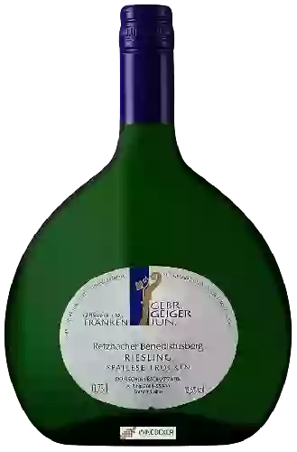 Wijnmakerij Gebr. Geiger Jun. - Retzbacher Benediktusberg Riesling Spätlese Trocken