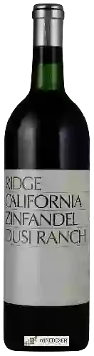 Wijnmakerij Ridge Vineyards - Dusi Ranch Paso Robles Zinfandel