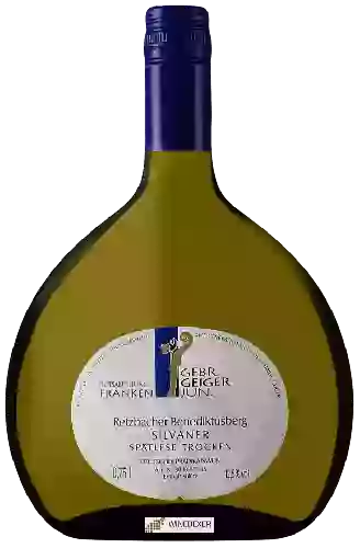 Domaine Gebr. Geiger Jun. - Retzbacher Benediktusberg Silvaner Spätlese Trocken