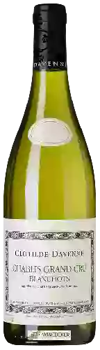 Domaine Les Temps Perdus - Clotilde Davenne - Blanchot Chablis Grand Cru