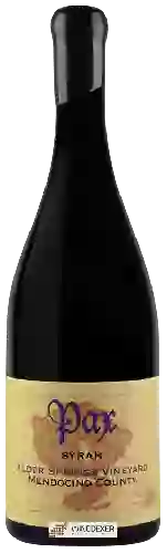 Winery Pax - Alder Springs Vineyard Syrah